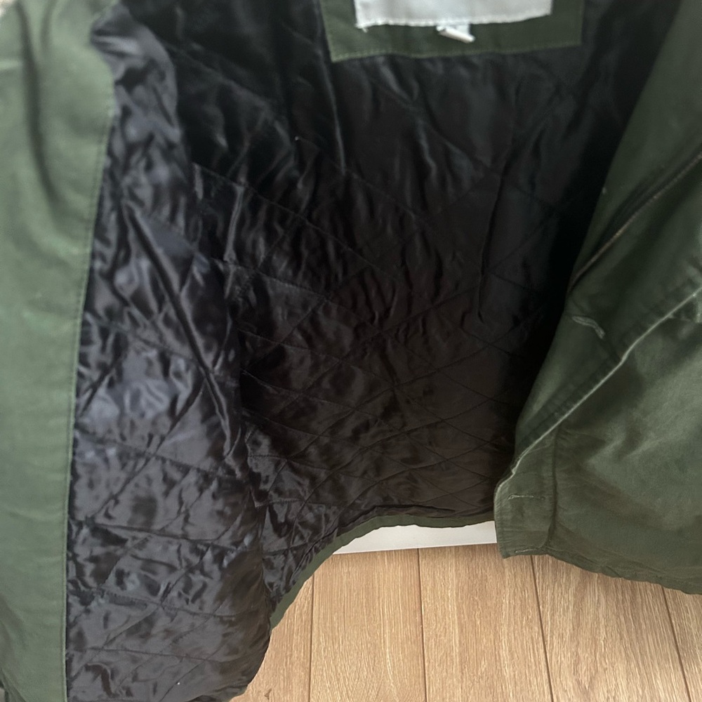 Men's Green Jacket with Sherpa Collar - Picture 4 of 4